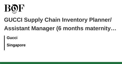 supply chain inventory planner gucci